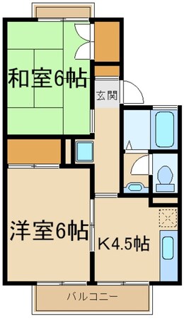 カーサアグアＢの物件間取画像